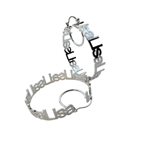 Mani Hoop(Custom Name Hoop Earrings)