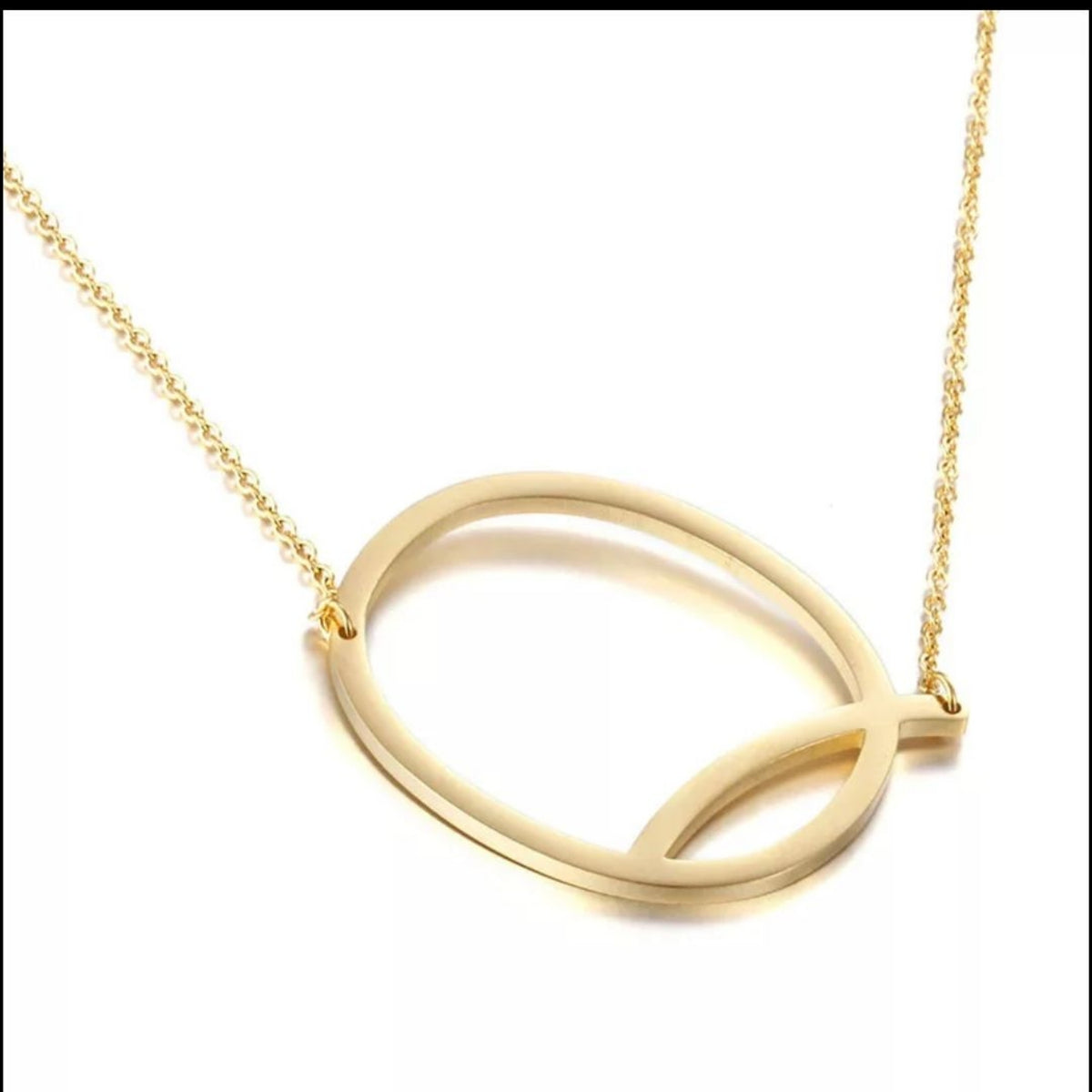 Sideway Initial Necklace