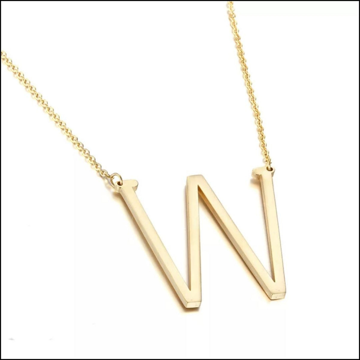 Sideway Initial Necklace