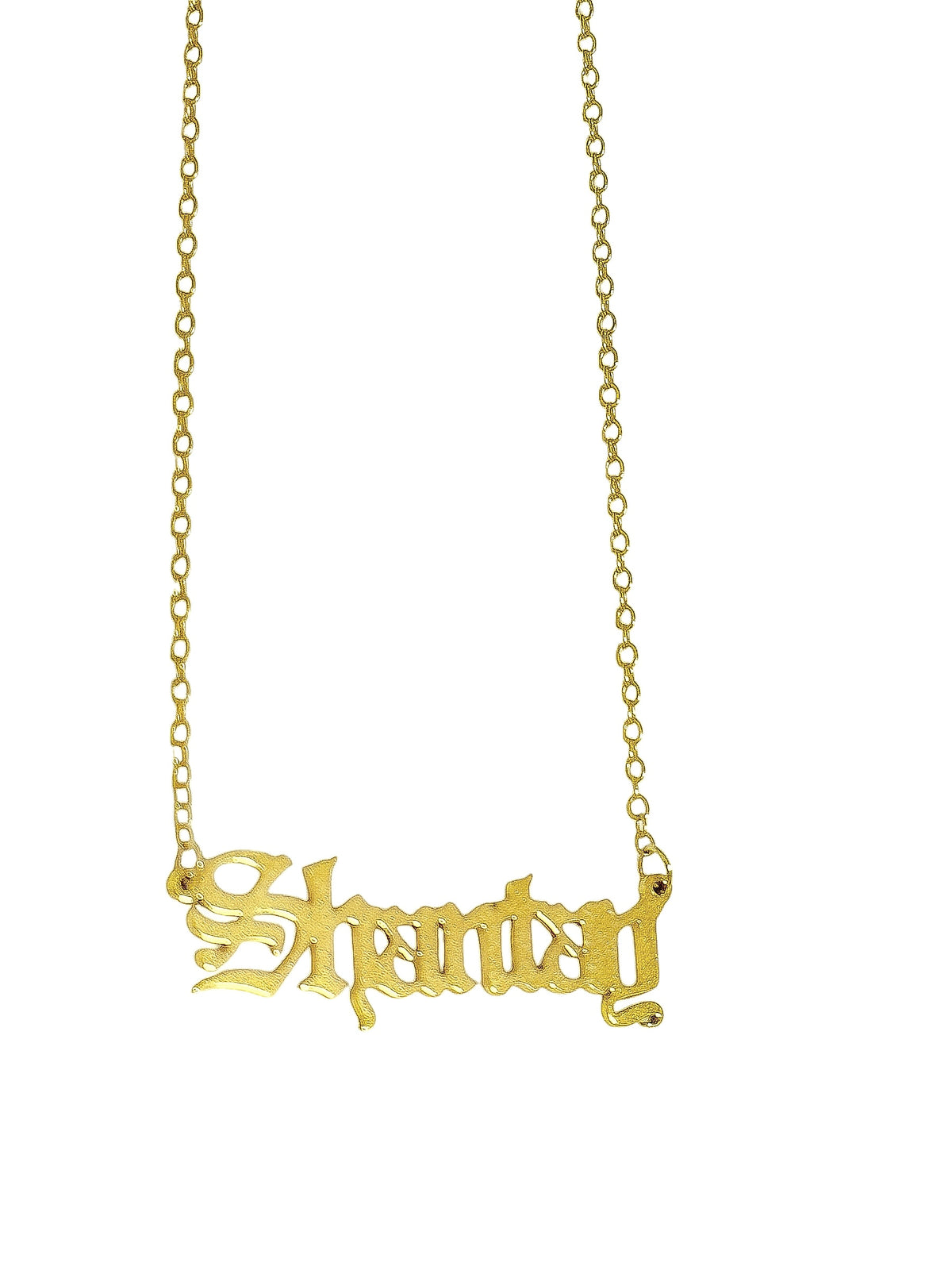 Name plate necklace