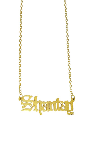 Name plate necklace