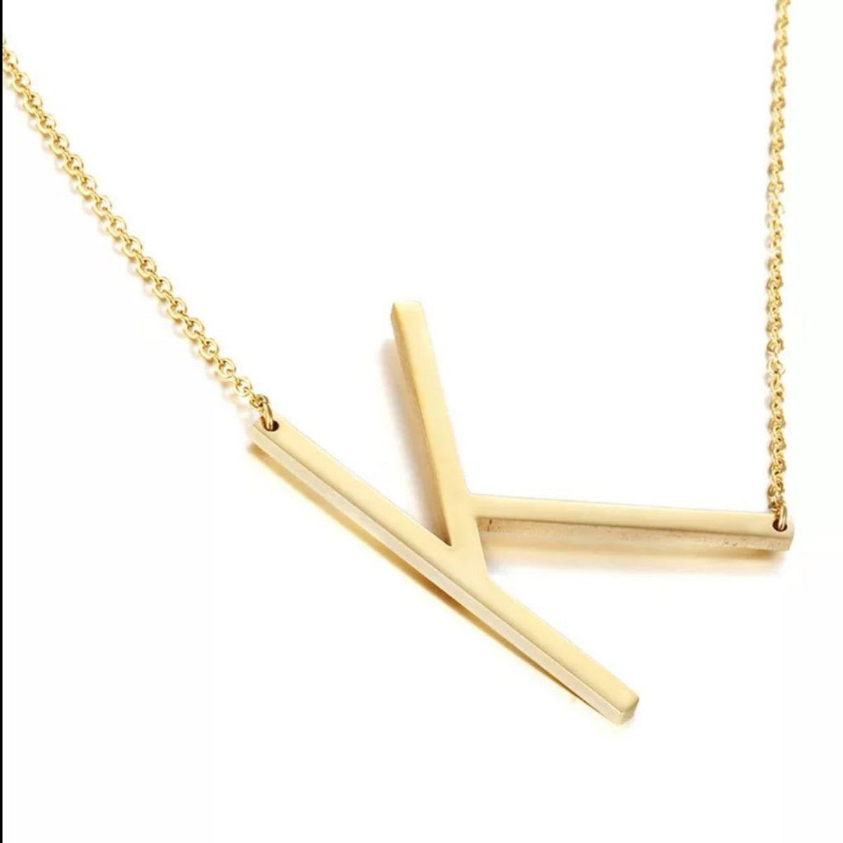 Sideway Initial Necklace