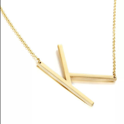 Sideway Initial Necklace
