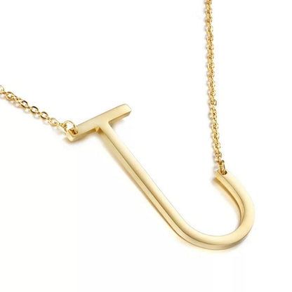 Sideway Initial Necklace