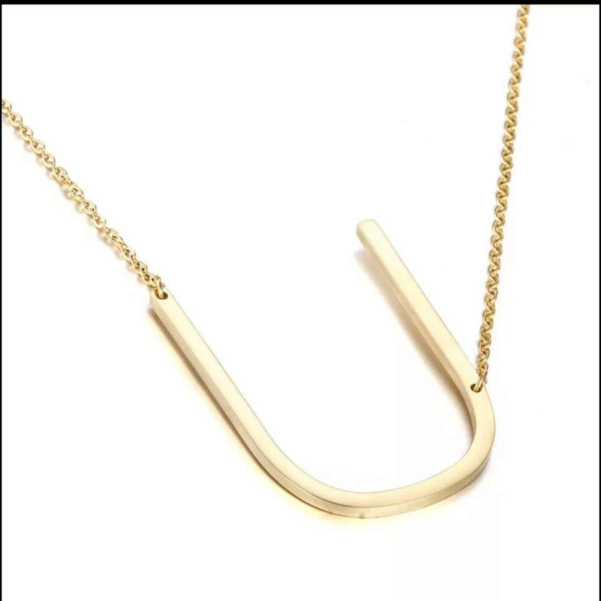 Sideway Initial Necklace
