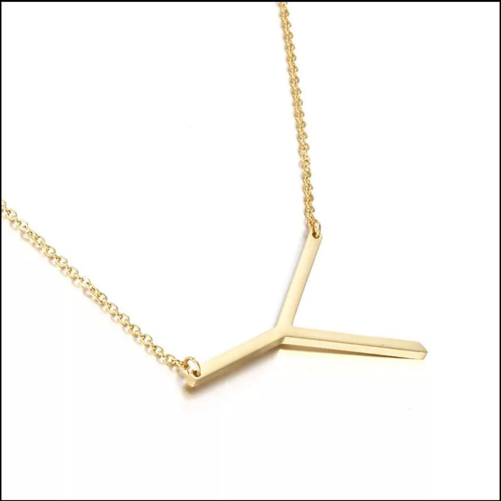 Sideway Initial Necklace